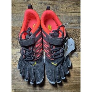 NEW Vibram FiveFingers V-Trail 2.0 Womens Black Red Trail Running Shoes Sz 8.5-9